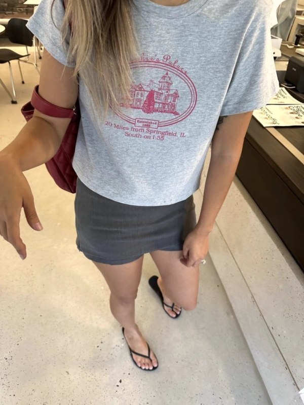 西裝布料低腰顯包臀裙褲A字短裙