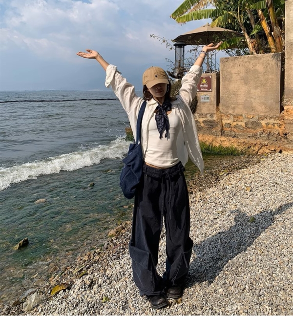 100%純亞麻慵懶寬鬆襯衫