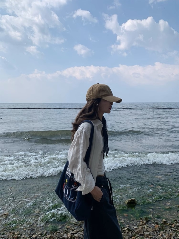 100%純亞麻慵懶寬鬆襯衫