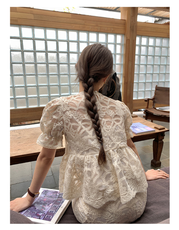 鏤空顯瘦高腰包臀蕾絲半身裙