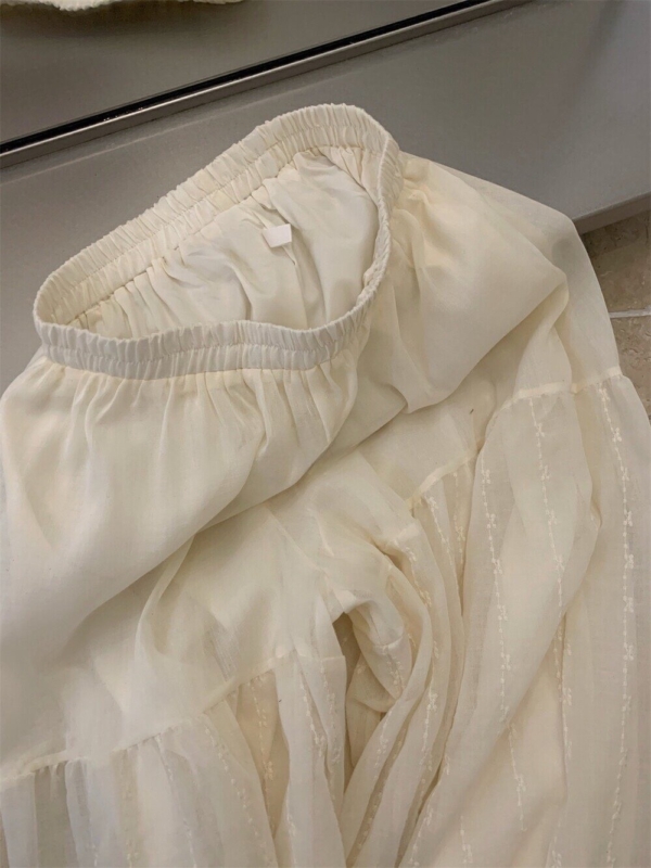 提花刺繡裙褲休閒褲