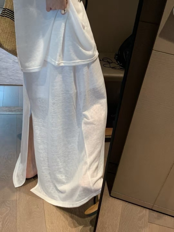 亞麻棉T半身裙套裝