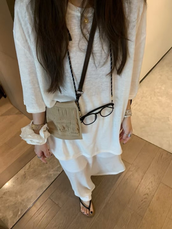 亞麻棉T半身裙套裝