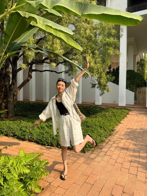 100%亞麻熱賣亞麻中長短褲顯瘦