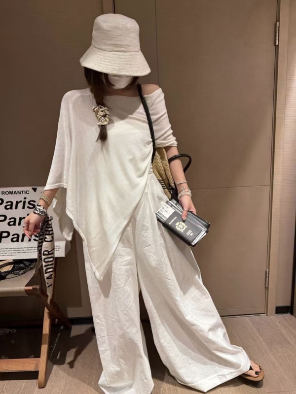 亞麻棉抹胸連身褲