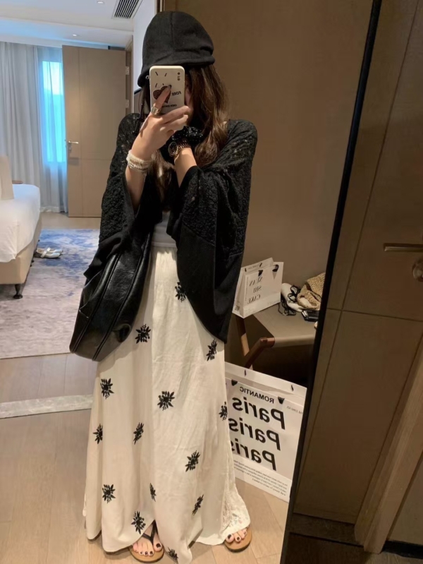 蕾絲拼接防曬罩衫