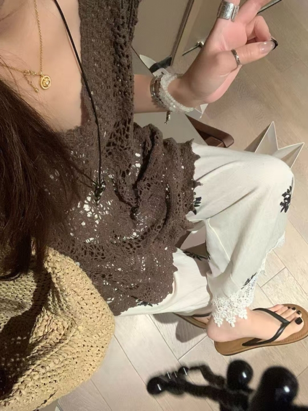 100%棉長版鏤空背心裙