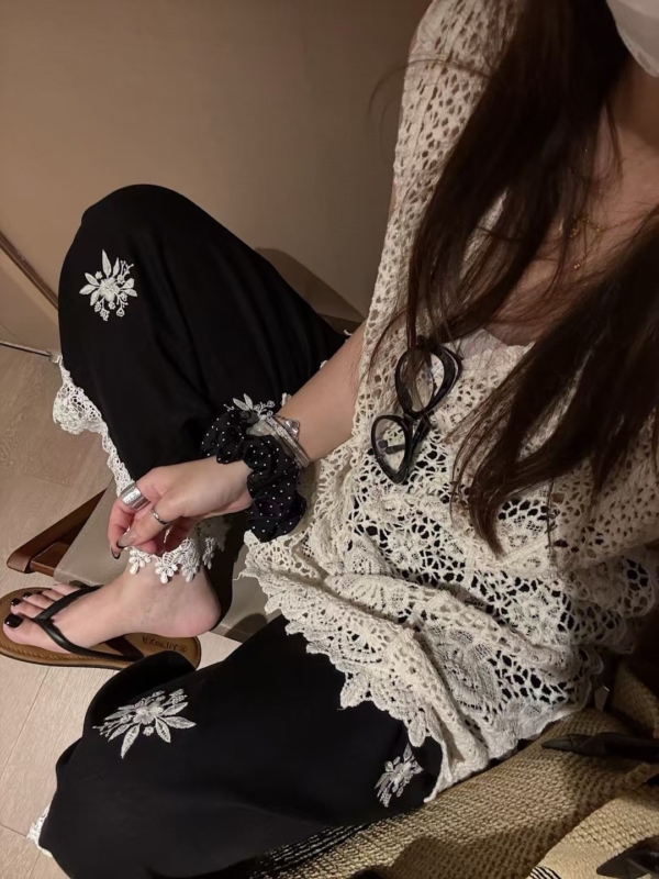 100%棉長版鏤空背心裙