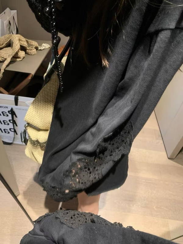 亞麻勾花亞麻罩衫