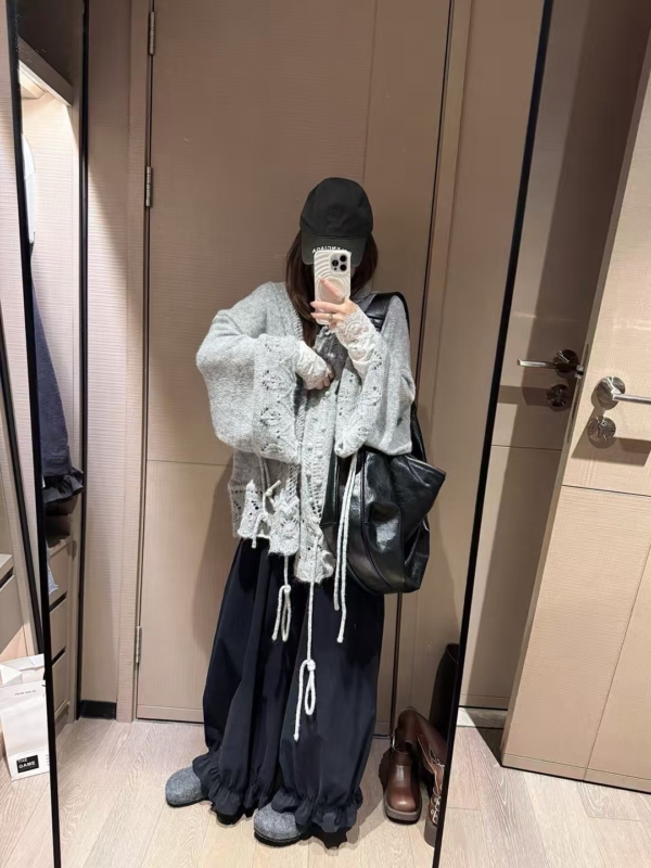 入秋超柔紗洗棉花邊燈籠長褲