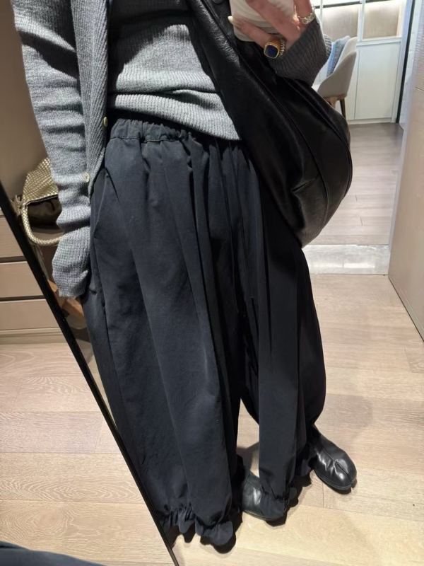 入秋超柔紗洗棉花邊燈籠長褲