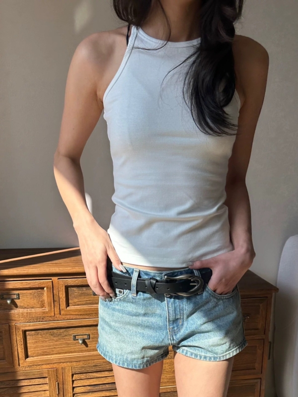 LINE_ALBUM_百搭低腰牛仔褲_250813_6 經典低腰全棉復古直筒洗水百搭牛仔短褲