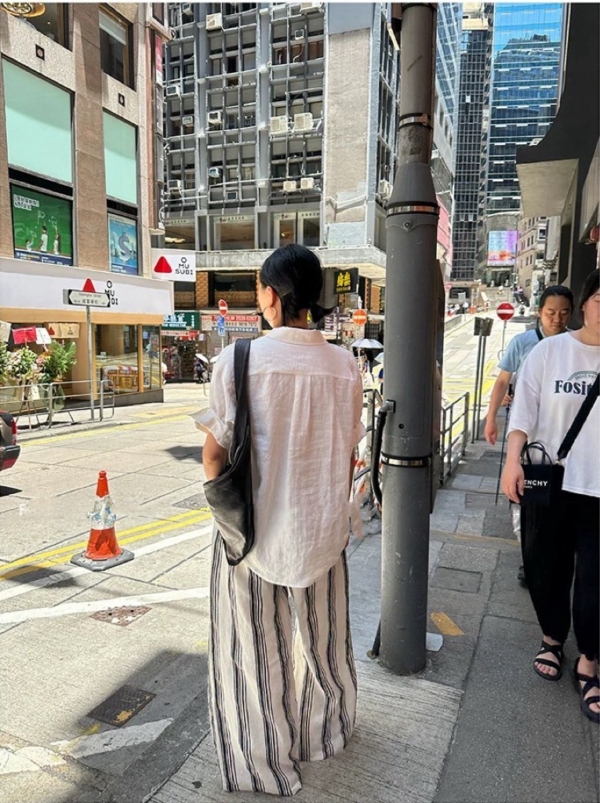 夏款純亞麻袖口翻折休閒襯衫上衣