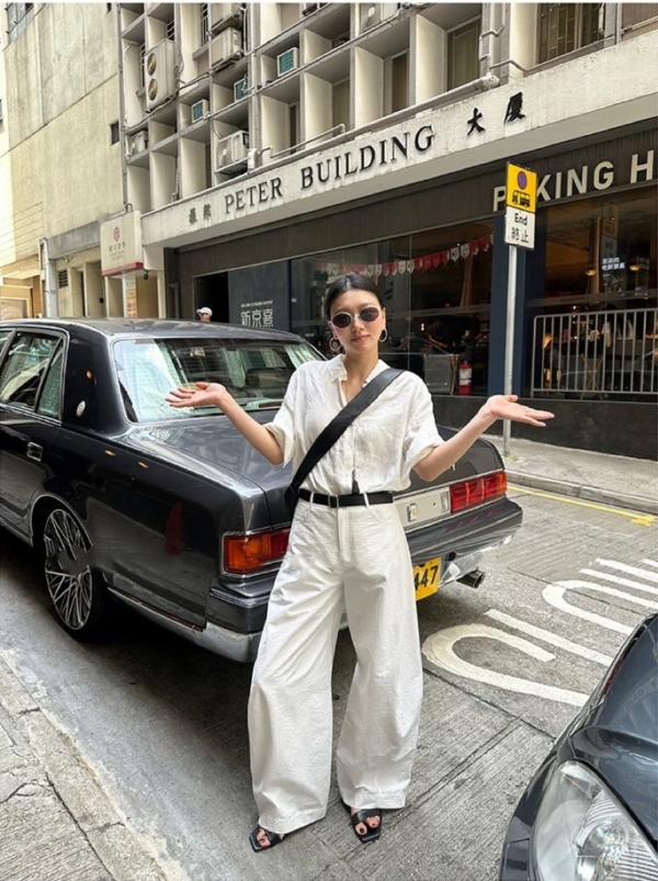 夏款純亞麻袖口翻折休閒襯衫上衣