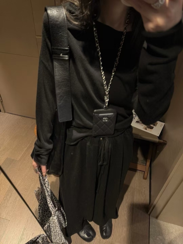 秋款不規則上衣羊毛燈籠褲針織2件套裝