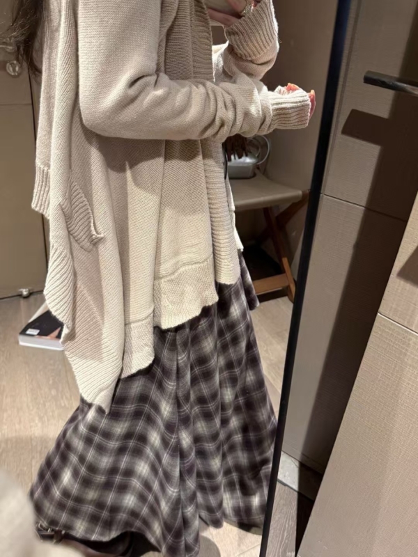 多穿不規則針織開衫上衣