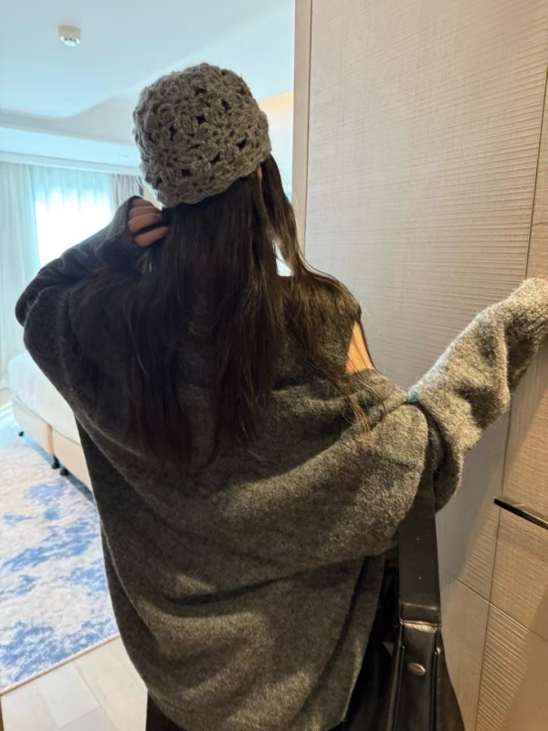 蕾絲背心開襟衫兩件毛衣套裝