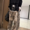 毛圈鬆緊腰休閒迷彩豹紋衛長褲