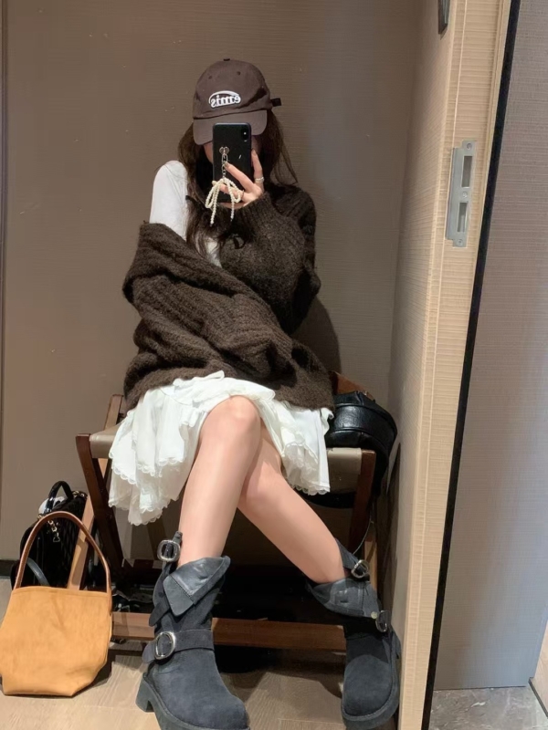 含羊駝連帽燈籠袖外套