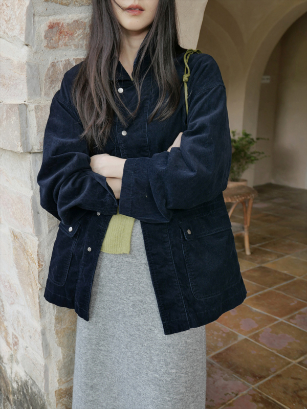 燈芯絨紋理質感外套