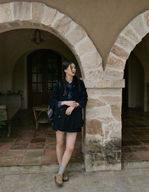 燈芯絨紋理質感外套