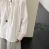 極簡多扣v領襯寬鬆襯衣