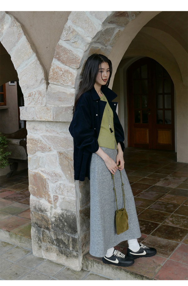 燈芯絨紋理質感外套