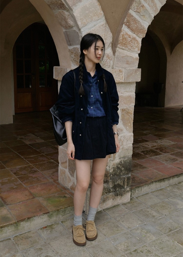 燈芯絨紋理質感外套