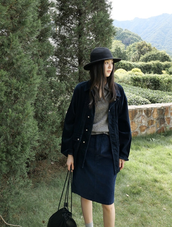 燈芯絨紋理質感外套